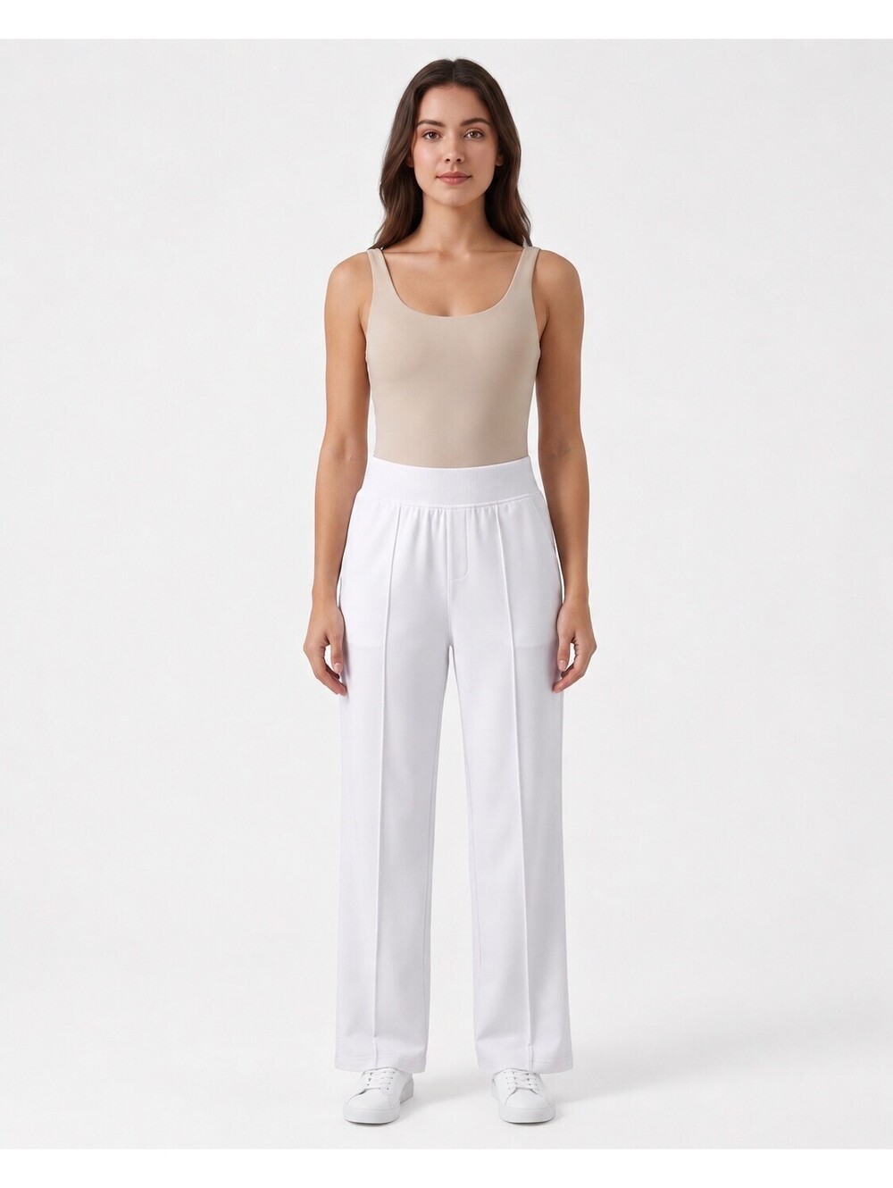 Halara Women’s White Wide Leg Pants High Waisted Size S NWT